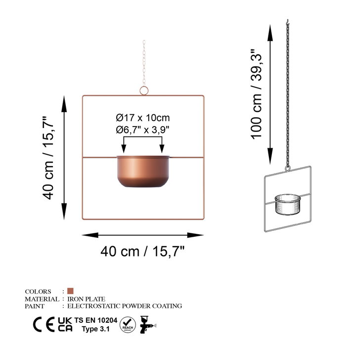Aberto Design Pandantif - Copper